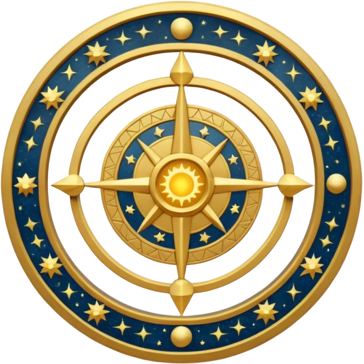 Create a circular casting sigil based off of the wizard101 balance school emoji