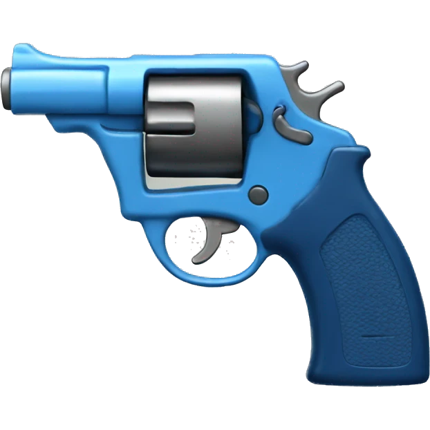 Blue gun with a perspective on a slight angle emoji
