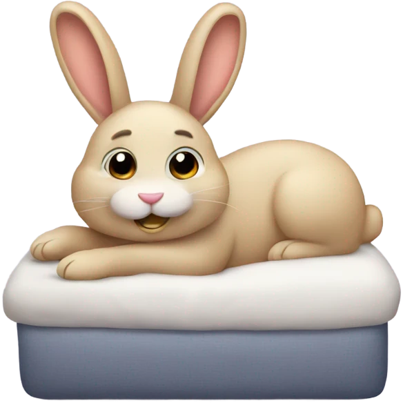 Bunny in bed emoji