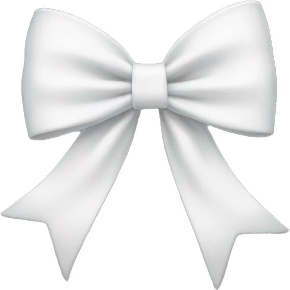 Qouette white bow emoji