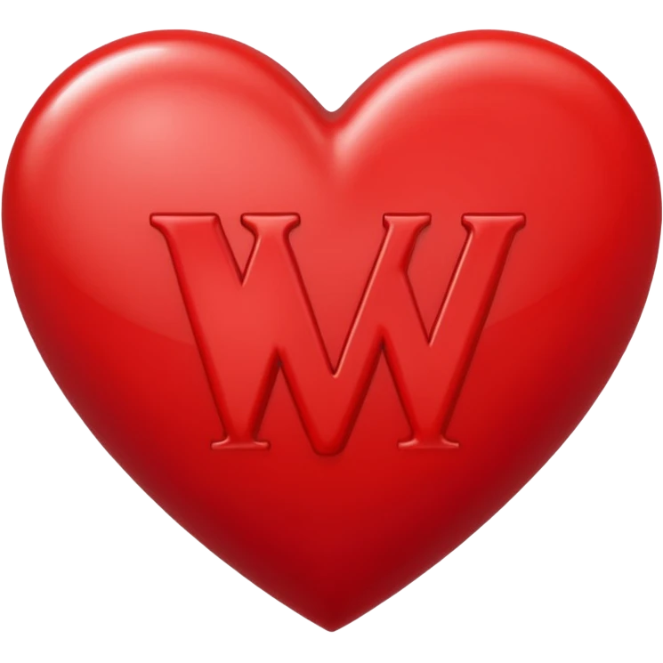 the letters M + V, in a heart  emoji