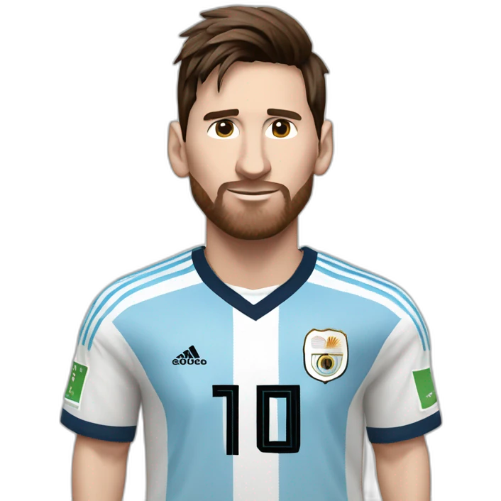lionel messi with argentina jersey emoji