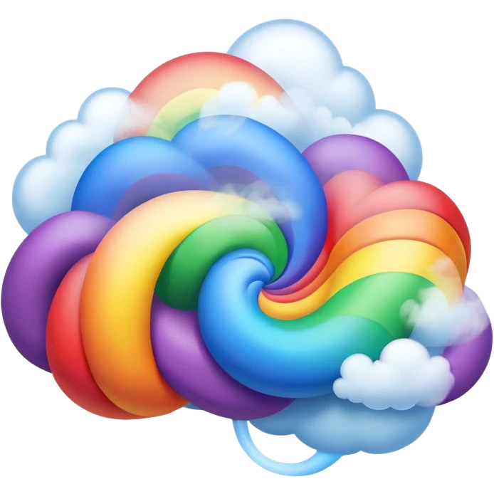 rainbow hippie smoke  emoji