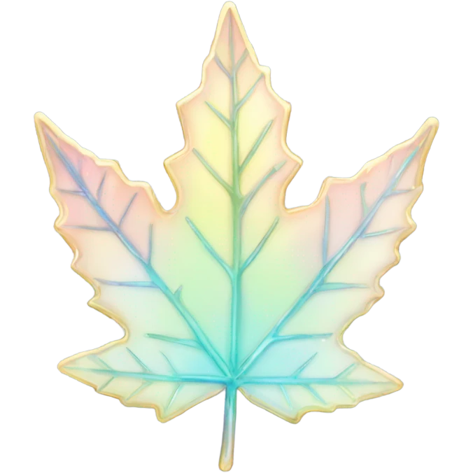 opal crystal leaf five point  emoji