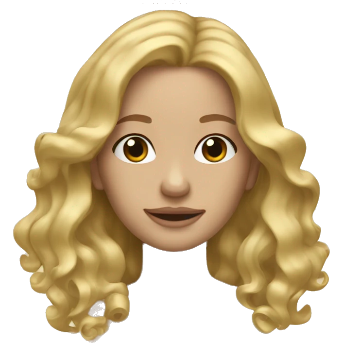 Wavy blond hair  emoji
