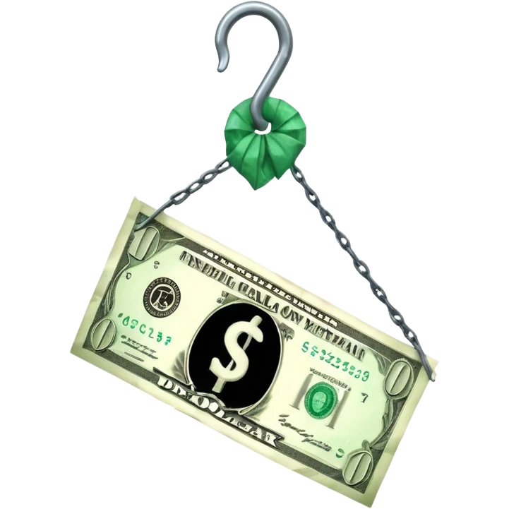  крючок на который попался доллар emoji