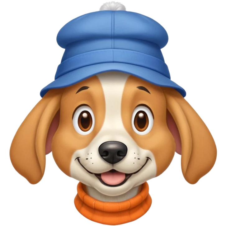man-dog hybrid resembling Goofy from Disney, cheerful expression emoji