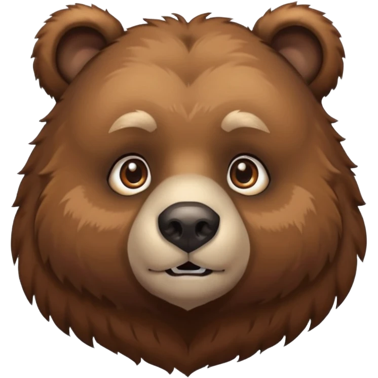 Сделай лицо медведя с цепью на шее emoji