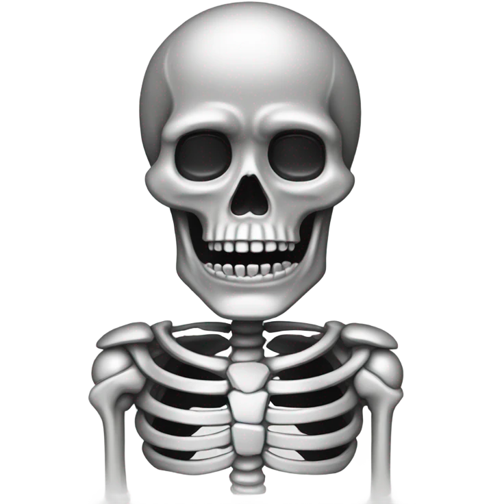 Skeleton with diamond bones emoji