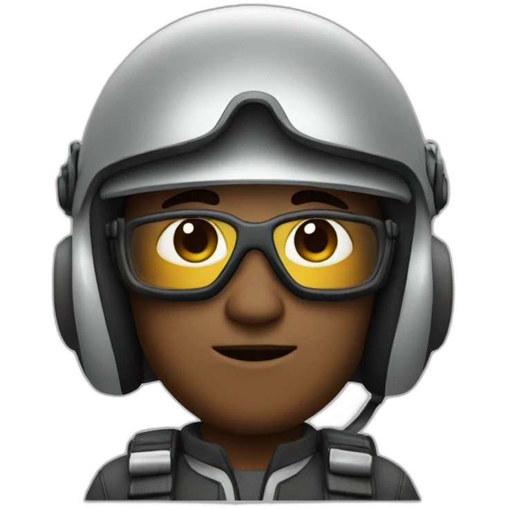 Pilot in helmet emoji