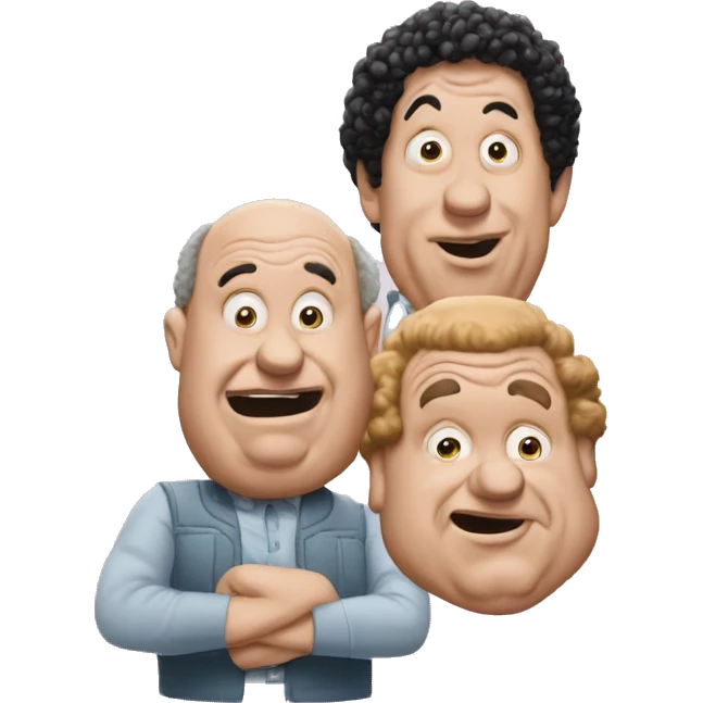 The Three Stooges Larry, Moe and Curly emoji