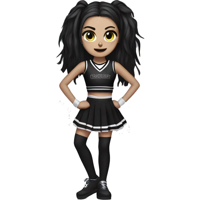 Goth cheerleader emoji