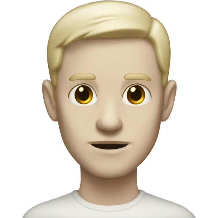 Pale Man with brown hair and gold eyes emoji