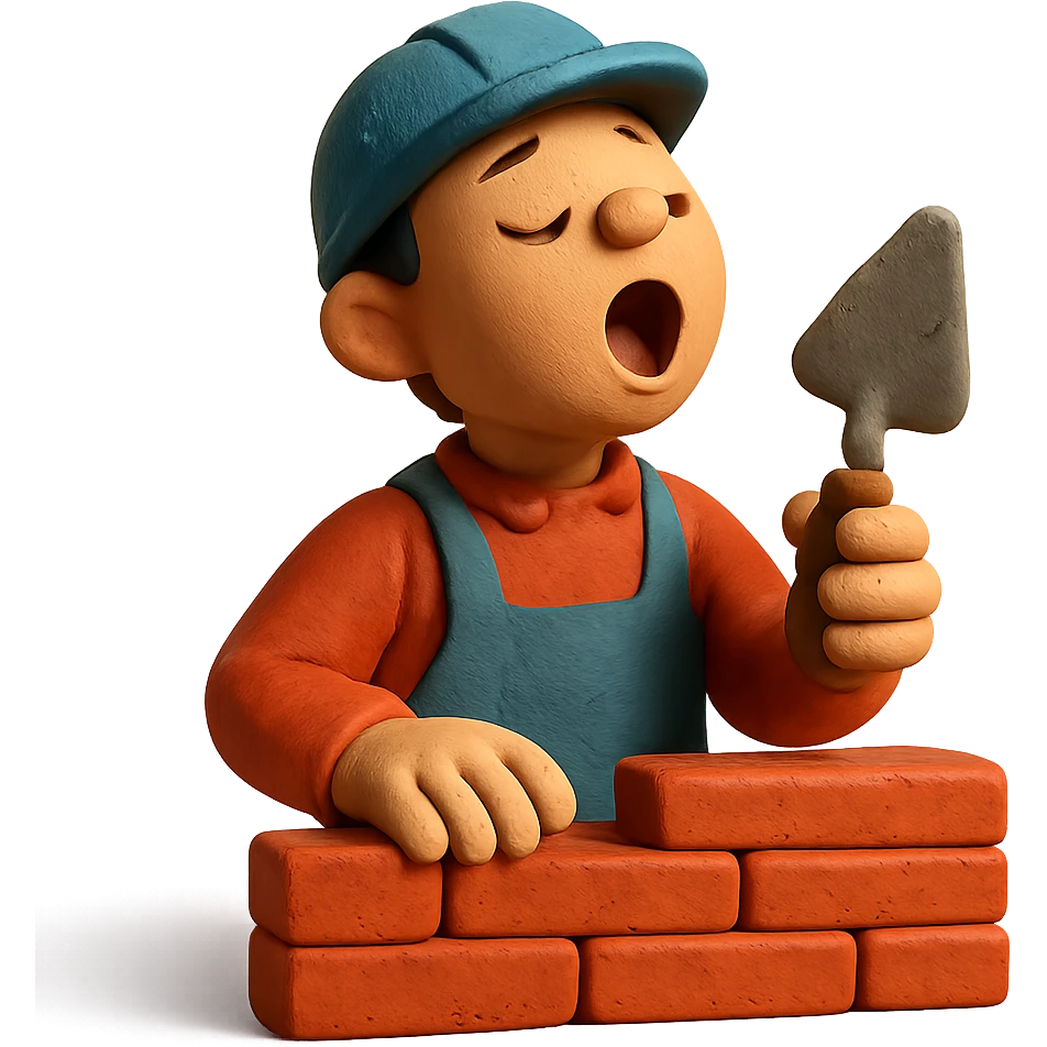bricklayer singing emoji