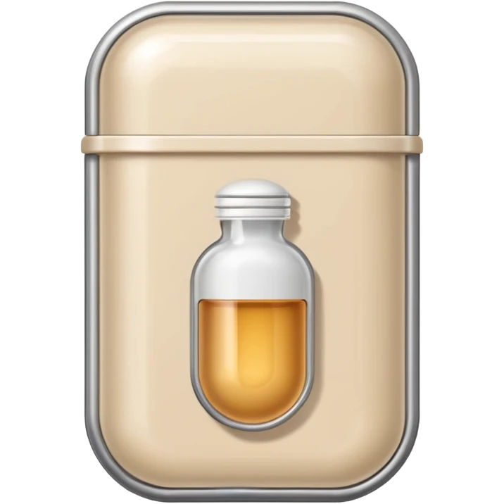 medicine capsule in case in nutral colors emoji