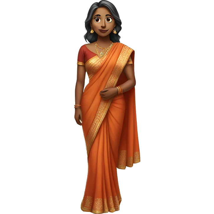 Indian Woman In saree full body emoji