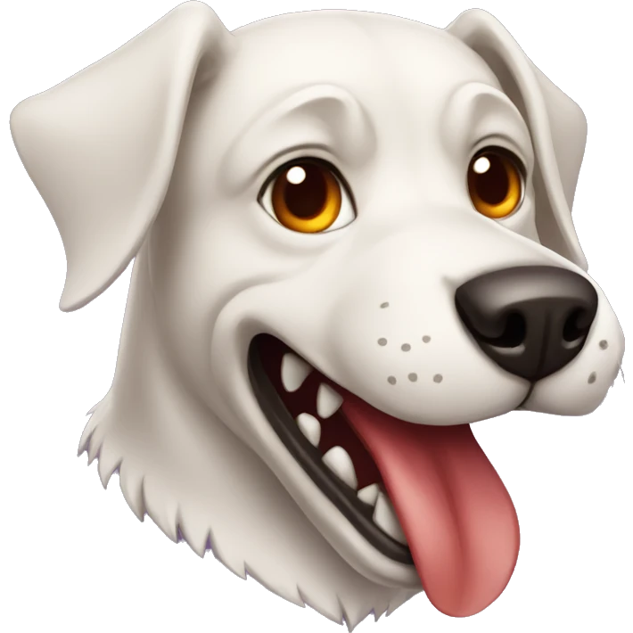 dog vampire with cape that shows huge canine teeth emoji