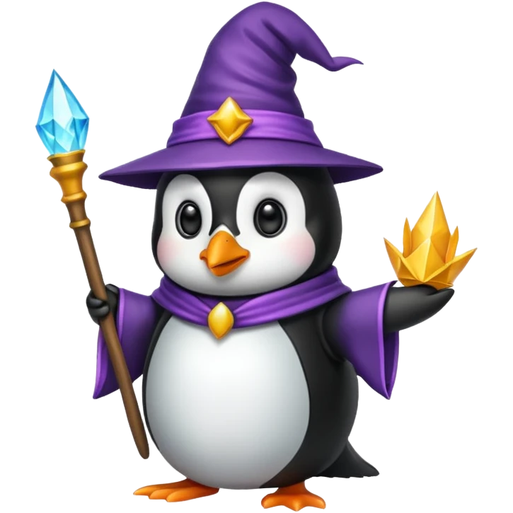 Penguin Wizard emoji