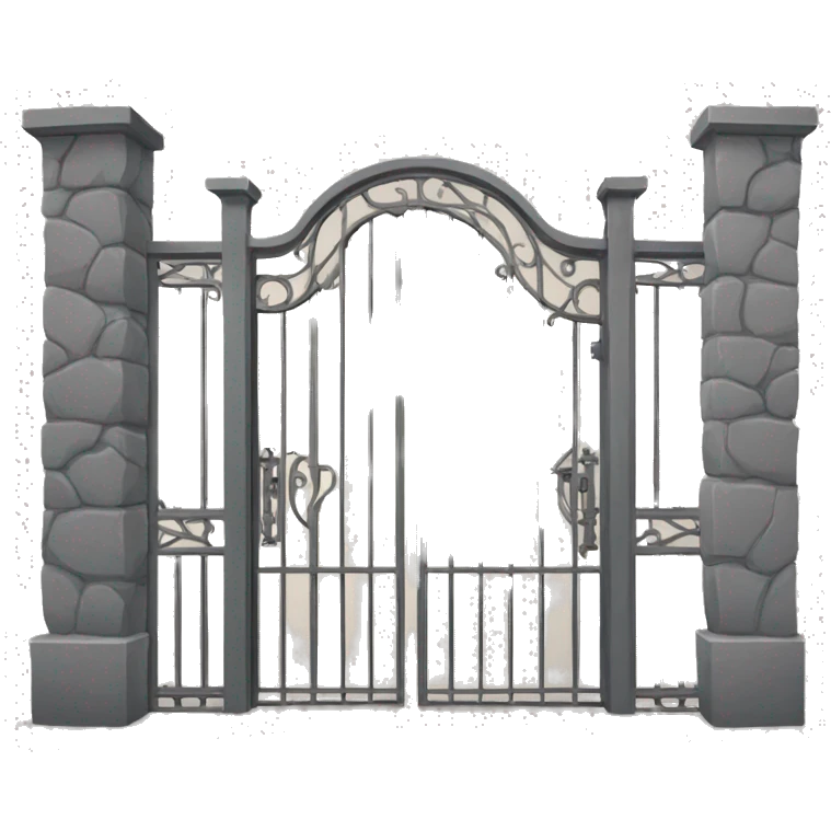 iron gate, arch, passage emoji