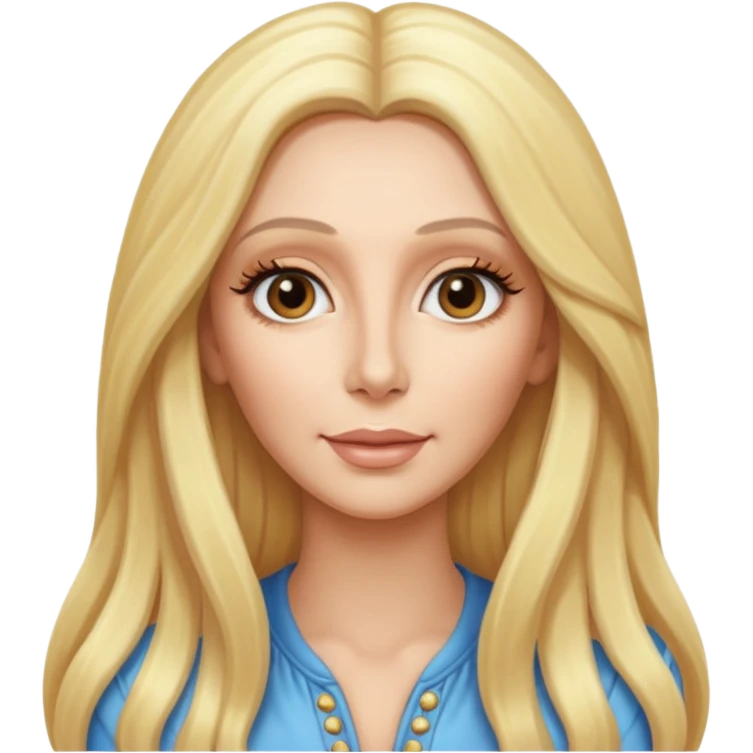 Cher with long blonde hair emoji