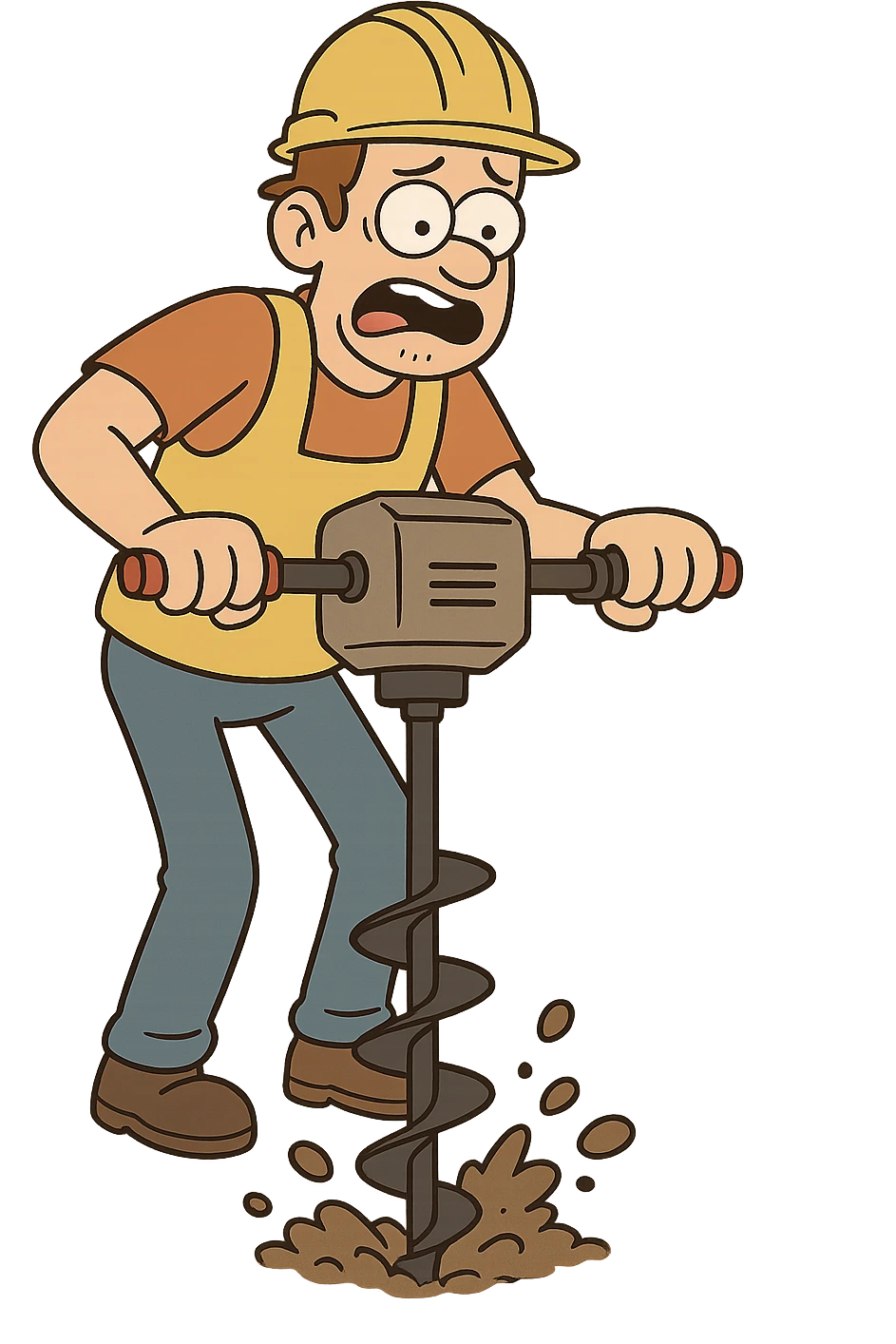 hollow stem auger drilling, transparent background emoji