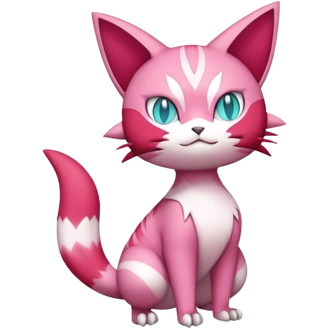 Skitty-Delcatty-Pokémon-Fakémon-hybrid-creature (full body) emoji