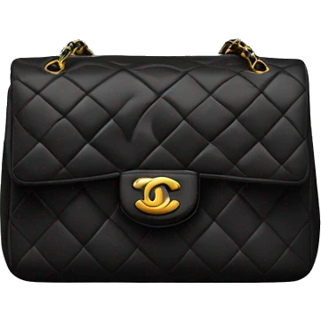 Black Chanel 2.55 bag  emoji