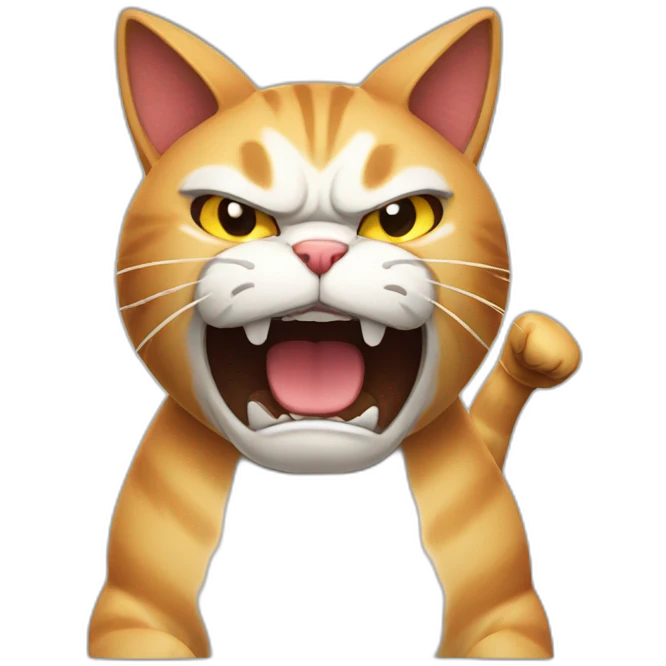 angry boxing cat emoji