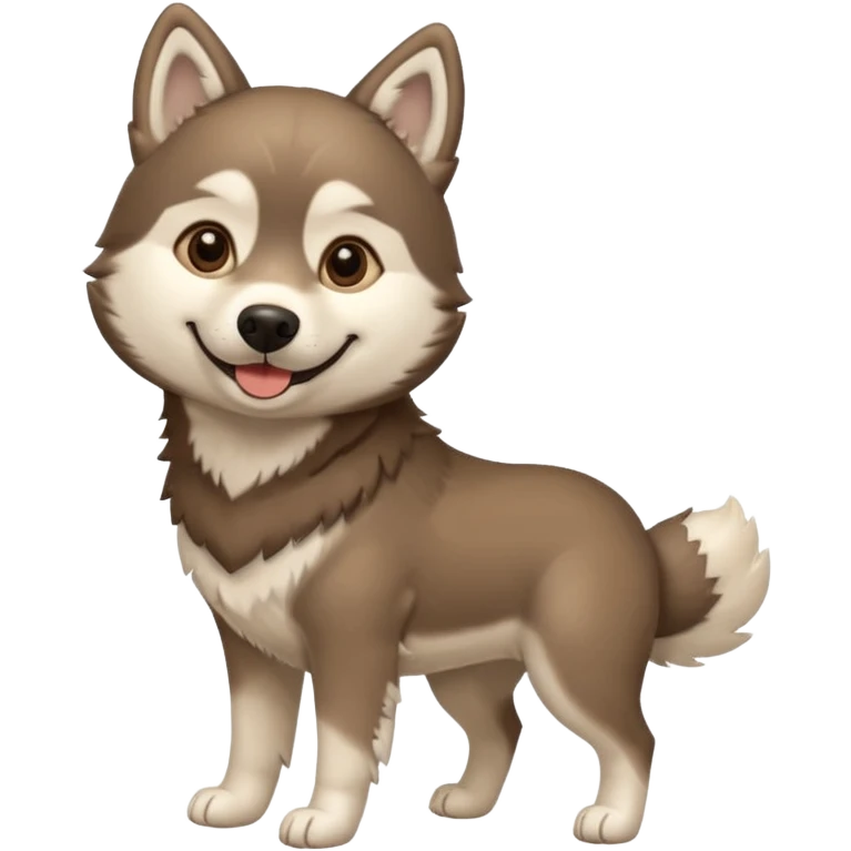 Labrador-Cookie-Husky-Wolf-hybrid,  full body emoji