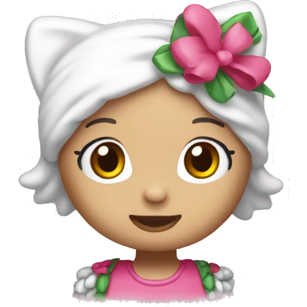 Hello kitty wearing a 2025 headband emoji