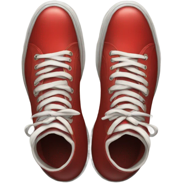 red shoes on feet emoji