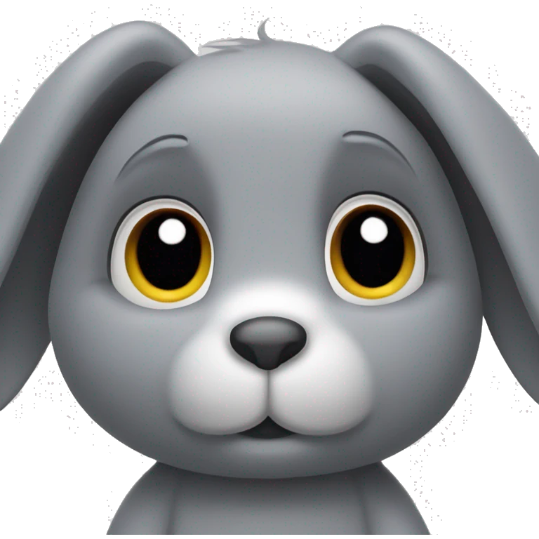 grey bunny jellycat sad eyes  emoji