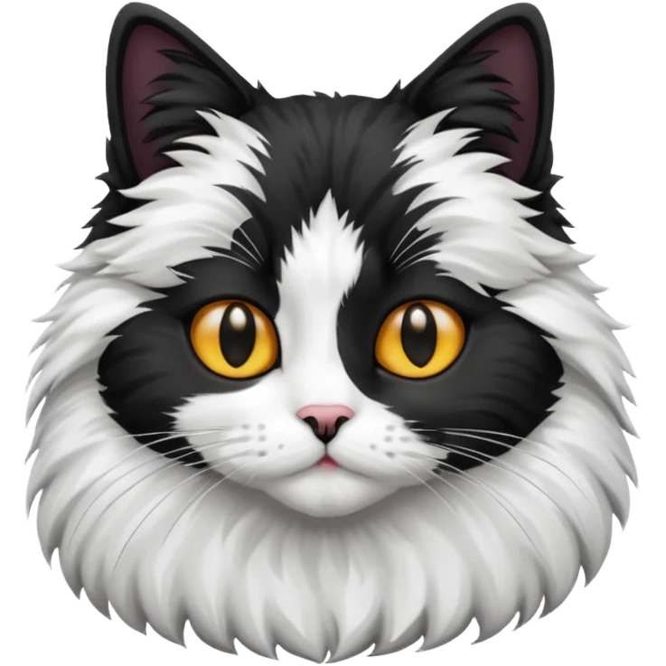 Black and white cat  emoji