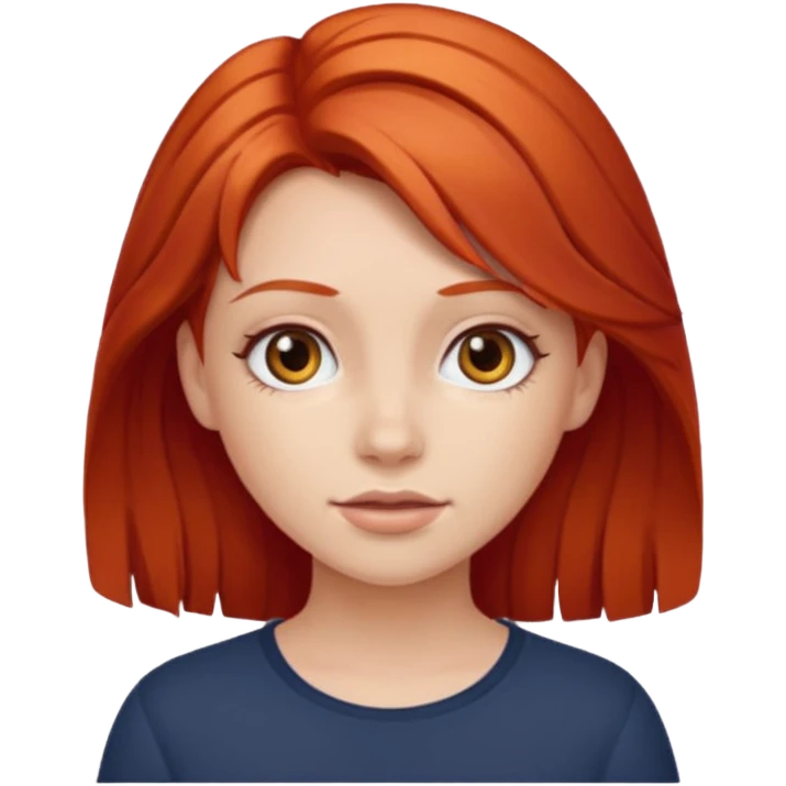Una chica pelirroja emoji