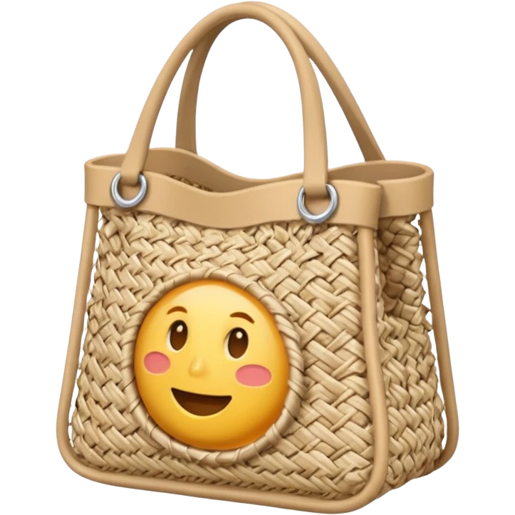 Beige Mesh Bag emoji