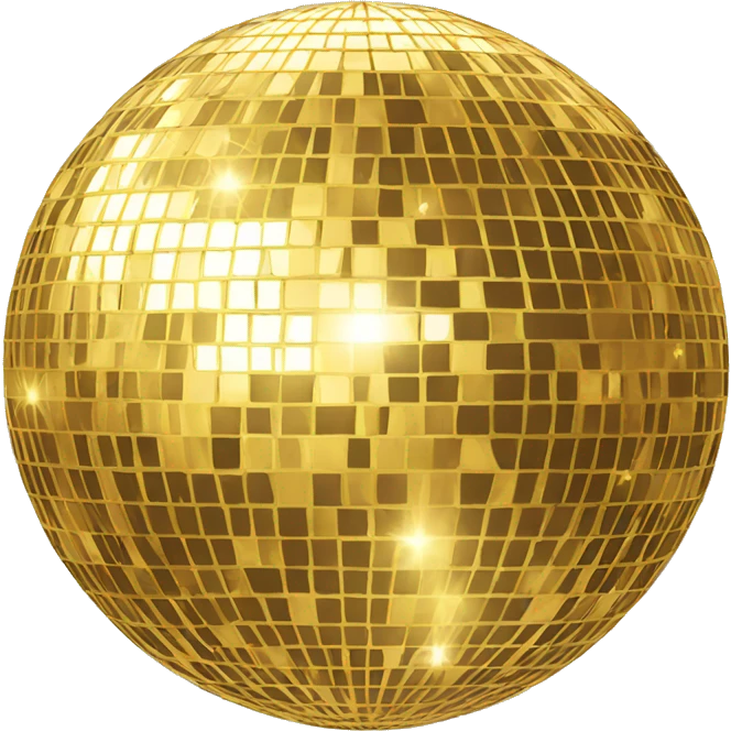 gold disco ball emoji