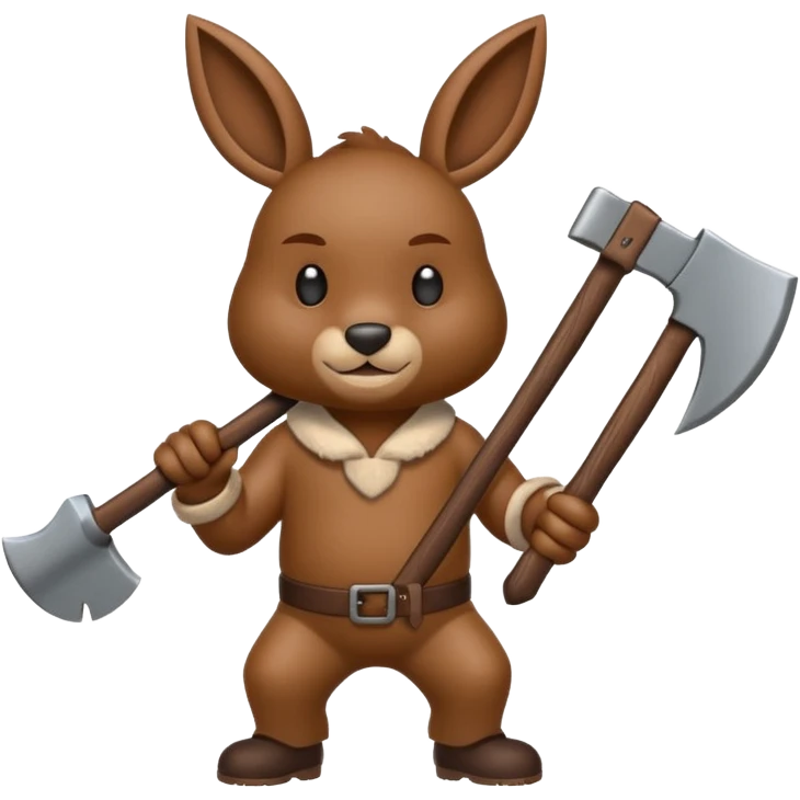 Labubu holding an axe emoji