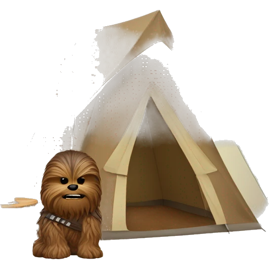 Chewbacca camping emoji