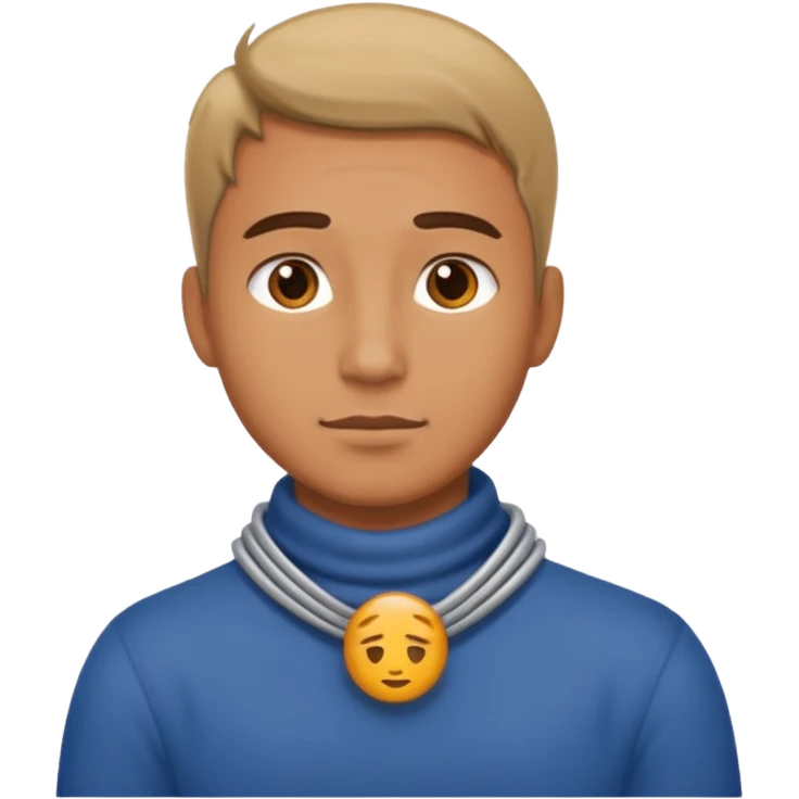 Man with hands around neck emoji