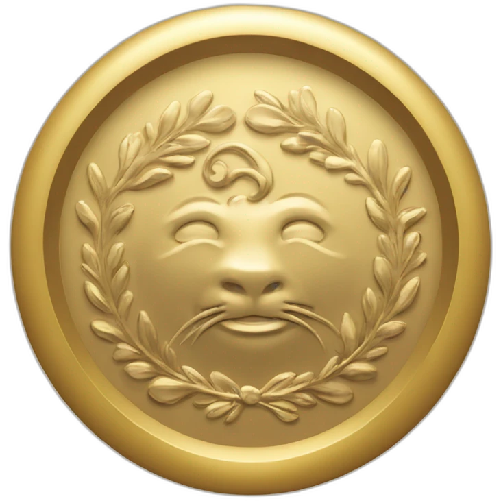 gold seal stamp of approval emoji