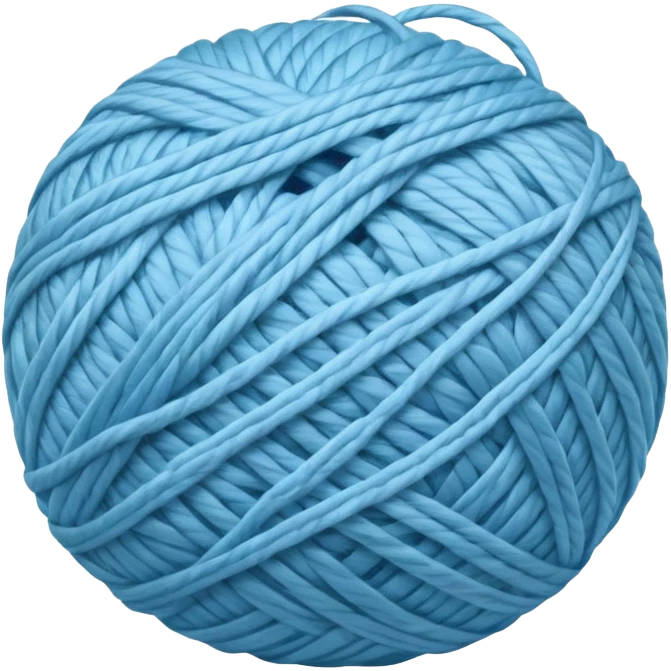 Yarn ball light blue  emoji