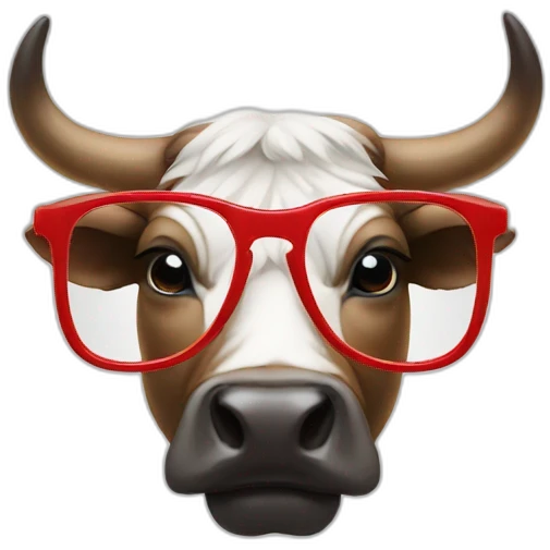 bull head with glasses emoji