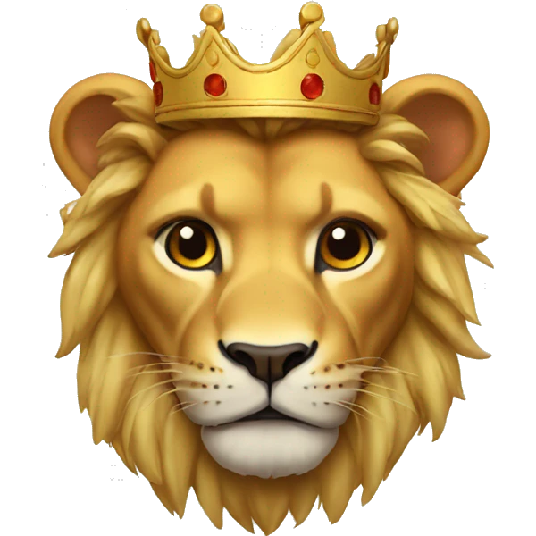 león con corona emoji