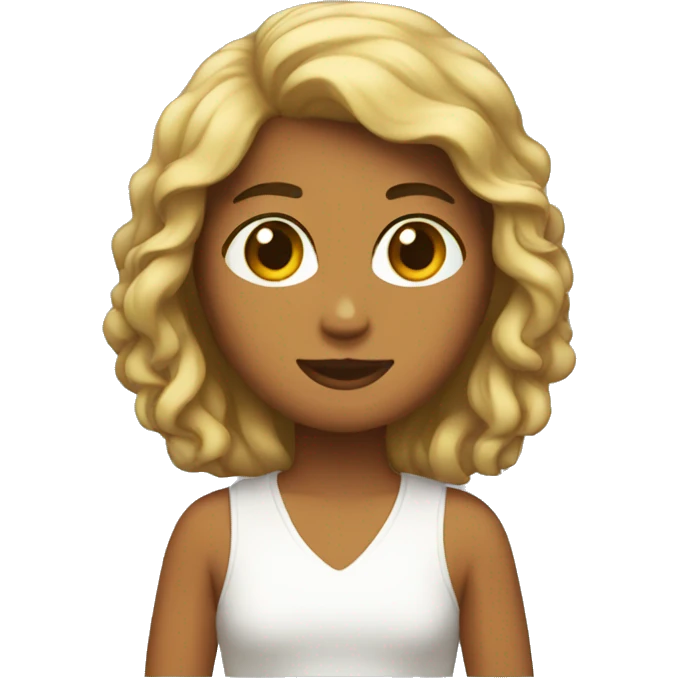 Chica con pelo marrón con una MacBook  emoji