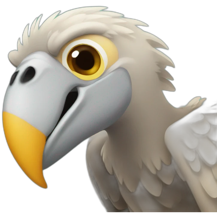 Vulture flying emoji