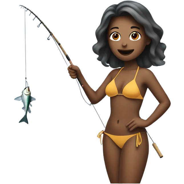 Bikini fishing  emoji