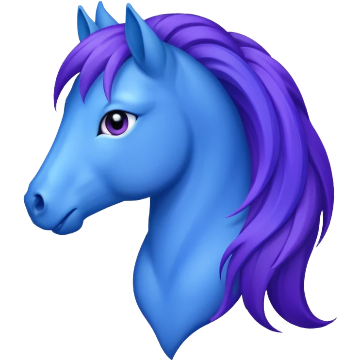 blue pony head emoji