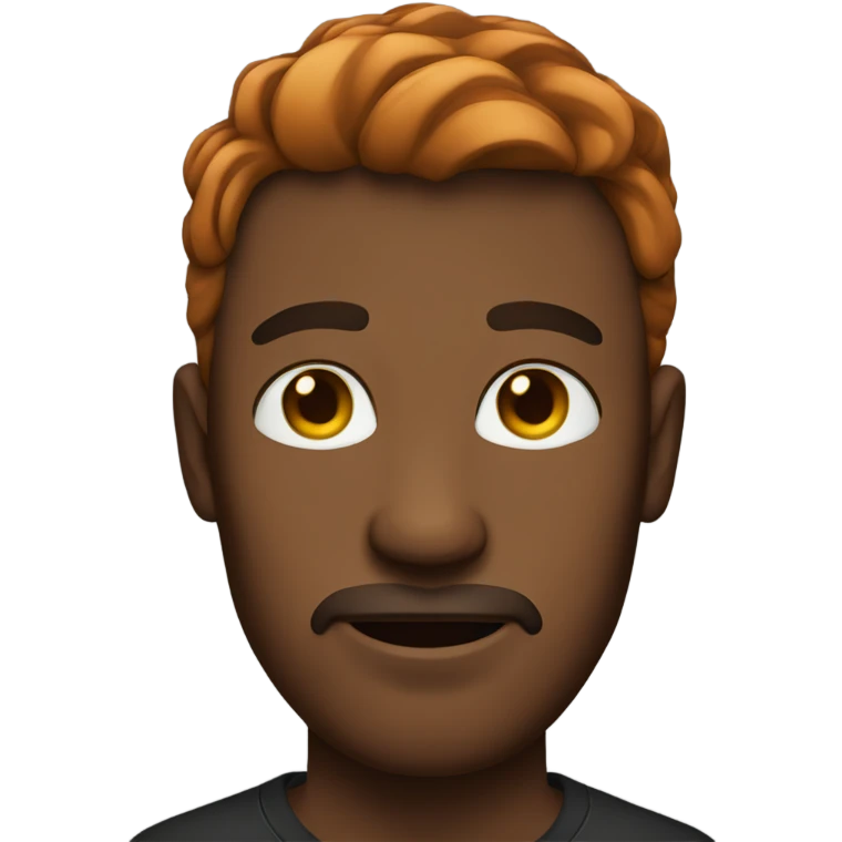 Black ginger haired man emoji