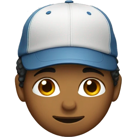 Boy with backwards hat emoji