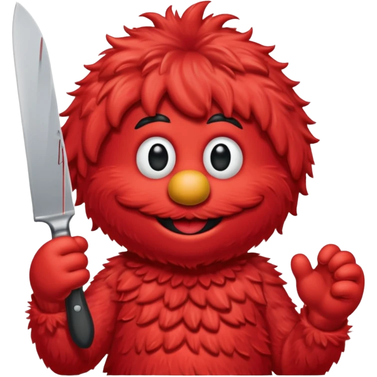 Has a  Elmo i dale un cuchillo emoji